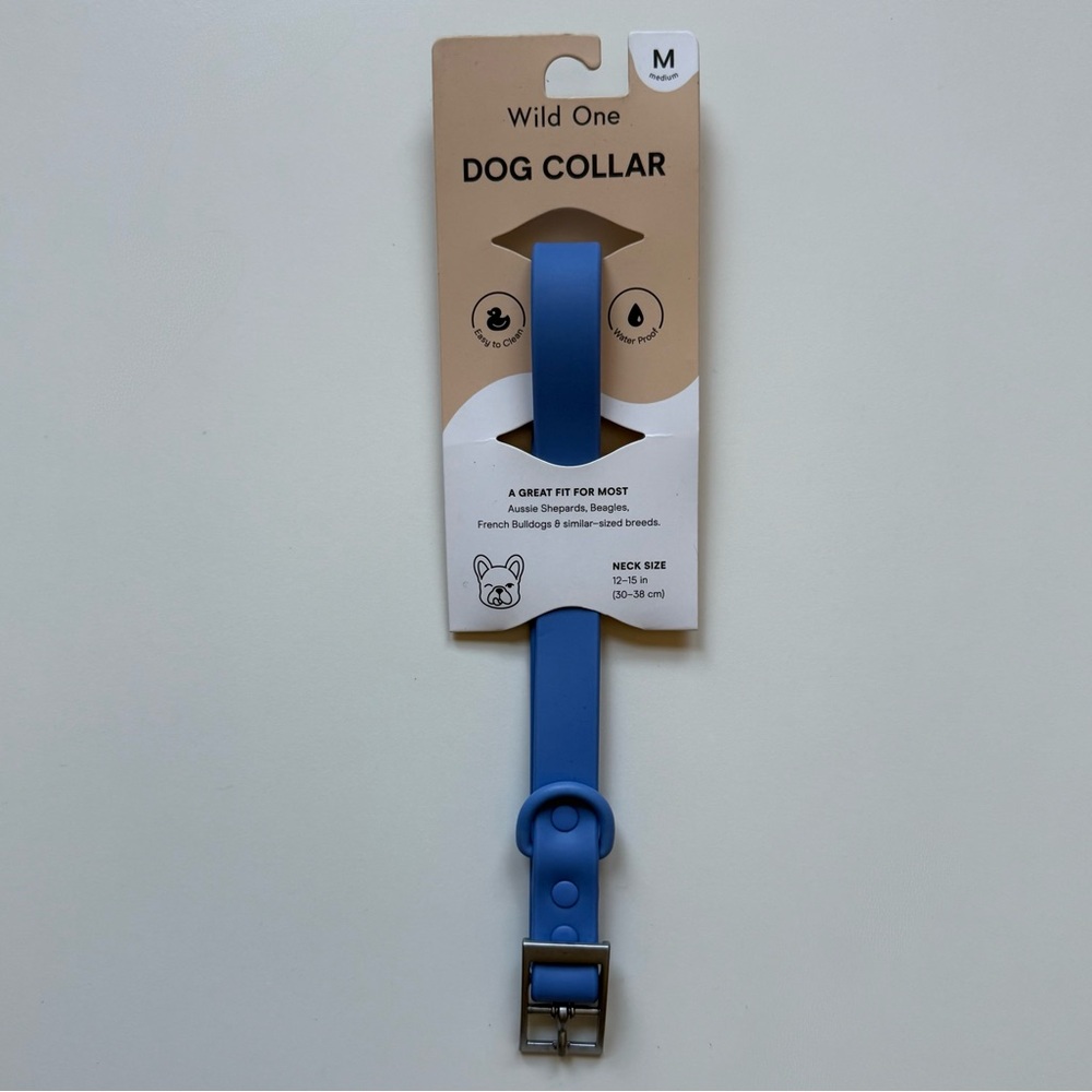 Wild One Dog Collar - M (12-15") - Moonstone